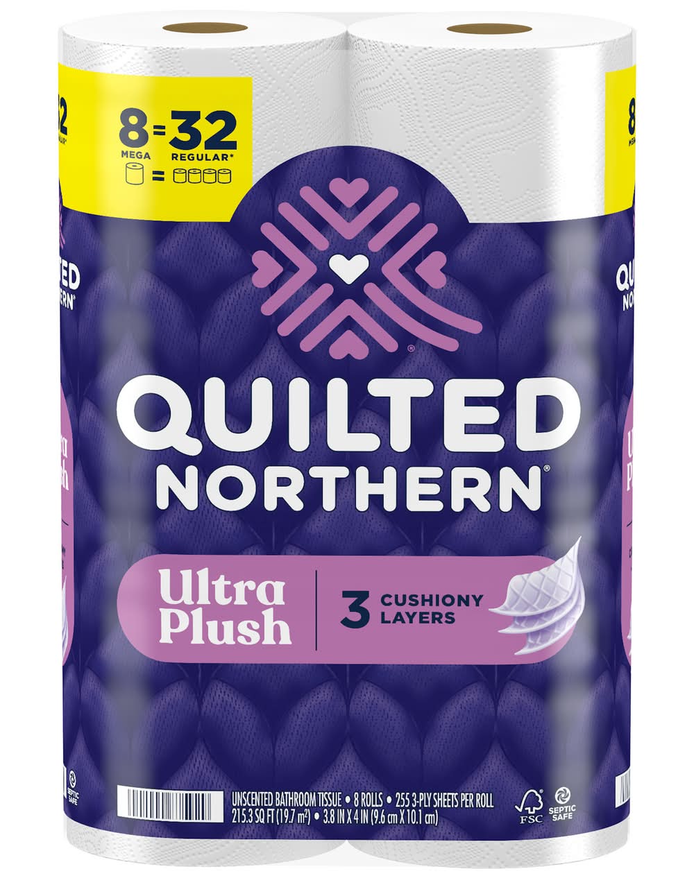 Quilted Northern Ultra Plush Bathroom Tissue, 3.8x4 in (8 ct)