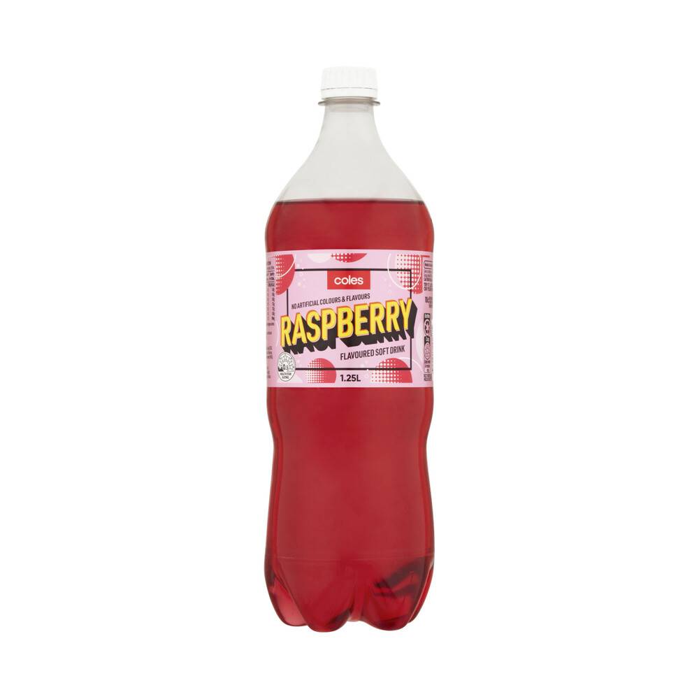 Coles Soft Drink Raspberry 1.25L