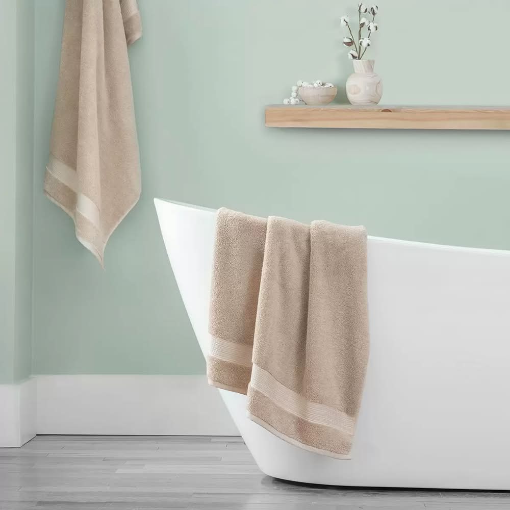 Purely Indulgent · Toalla para baño 100% algodón, 76x147cm, crema