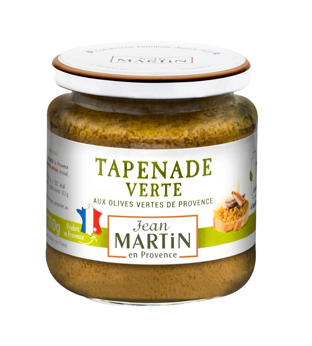 Jean Martin - Tapenade verte aux olives vertes de provence (110g)