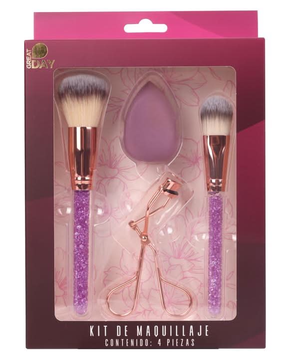 Great Day · Kit de maquillaje, morado (4 un)