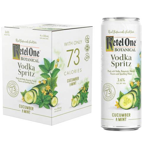 Ketel One Botanical Cucumber & Mint Vodka Spritz 4pk 12oz Cans 3.6% ABV