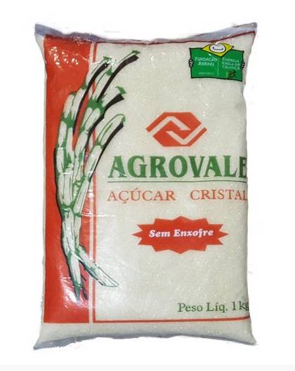 Agrovale açúcar cristal sem enxofre (1kg)