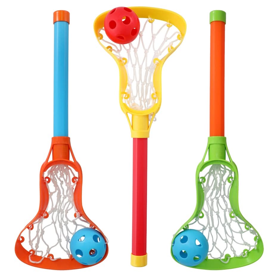 Colorful Lacrosse Stick with Ball, 18 in.