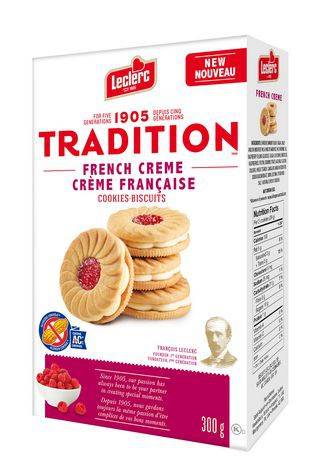 Leclerc tradition creme francaise biscuit (300g / biscuits en boite) - tradition french creme cookies (300 g)