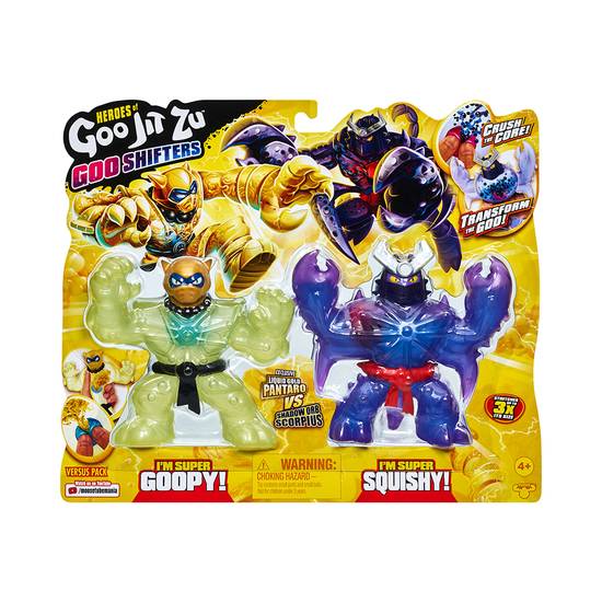 Heroes Of Goo Jit Zu Goo Shifters Liquid Gold Pantaro Vs Shadow Orb Scorpius Versus Pack