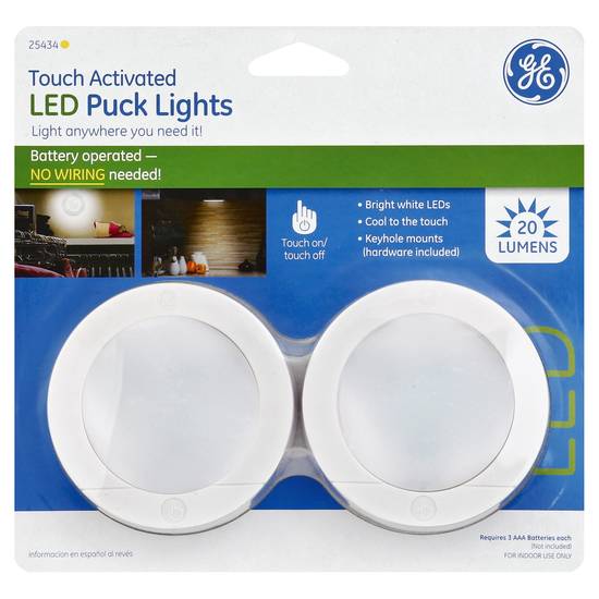 Ge Touch Activated Led Puck Lights (2 ct)