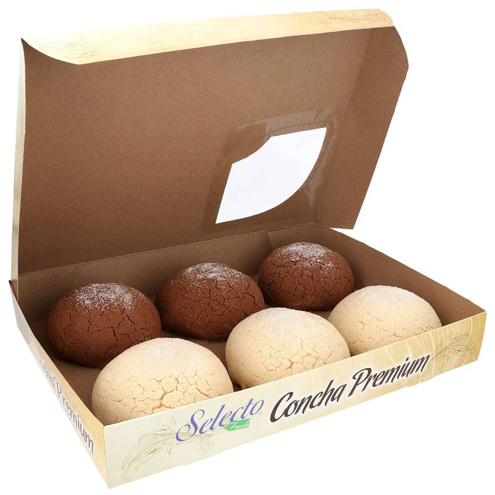 Selecto · Conchas premium (6 un)