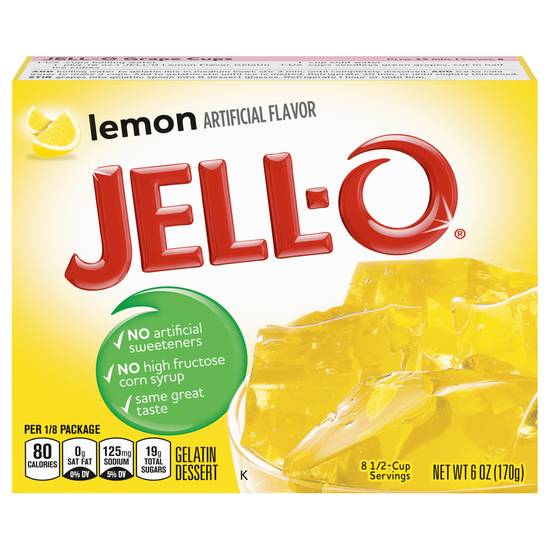 Jell-O Lemon Flavor Gelatin Dessert