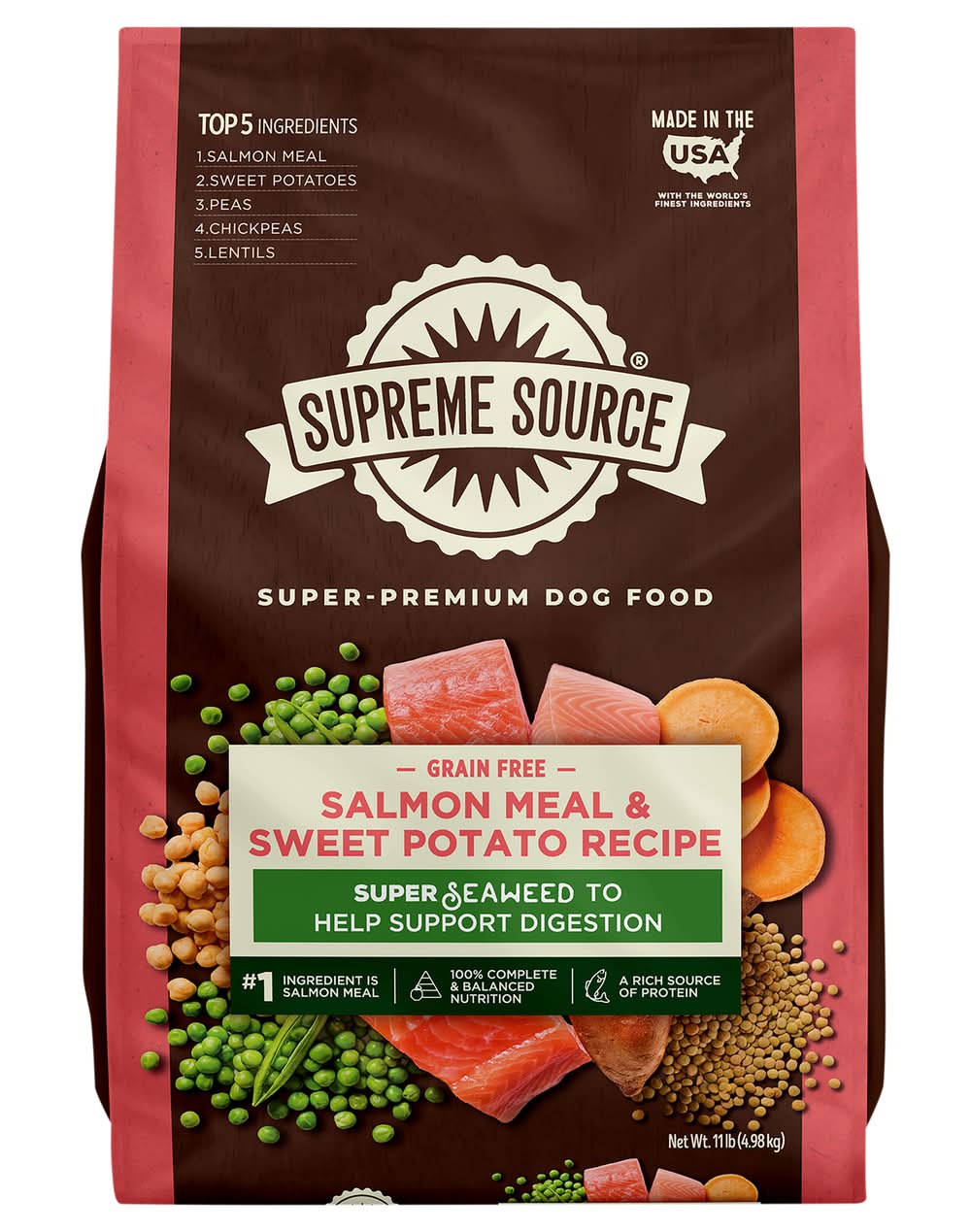 Supreme Source Super-Premium Salmon Meal & Sweet Potato Recipe Dog Food (11 lbs)