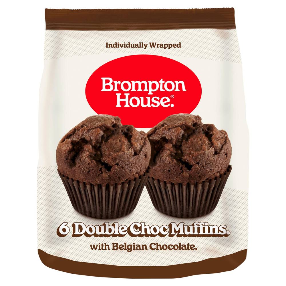 Brompton House 6 Pack Double Chocolate Muffins