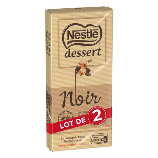 NESTLE - Chocolat - Tablette de chocolat - Pâtissier - Noir - Pur beurre de cacao - 2x205g