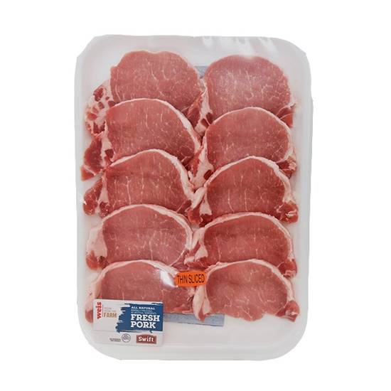 Weis Quality Pork Chops Thin Boneless Family Pack