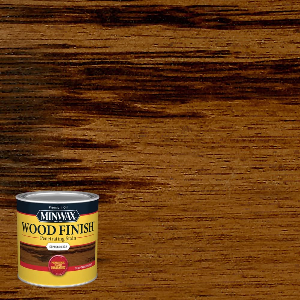Minwax Wood Finish Semi-Transparent Espresso Oil-Based Penetrating Wood Stain 1/2 Pt
