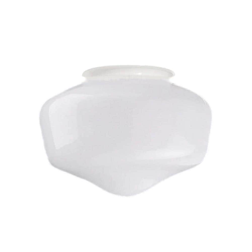 Style Selections 8-in x 8-in Schoolhouse Opal Glass Flush Mount Light Shade with 4-in Lip fitter | FSLG0408-5