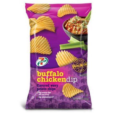 7 Select Ripple Buffalo Chicken Dip Potato Chips 2.5oz