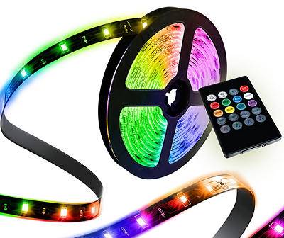Sound-Activated Multi-Color LED Light Strip, (20')