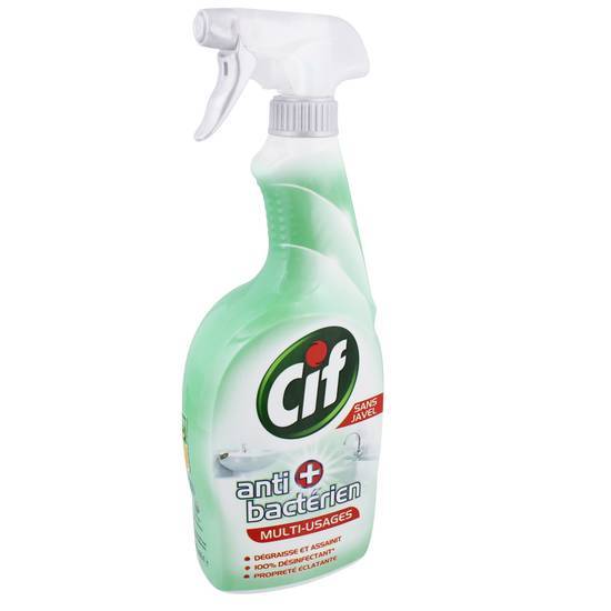 Cif - Spray nettoyant antibactérien multi usages sans javel (750ml)