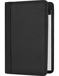 Bond Street Vegan Leather Padfolio, Black (JRN2707BS-BLACK)