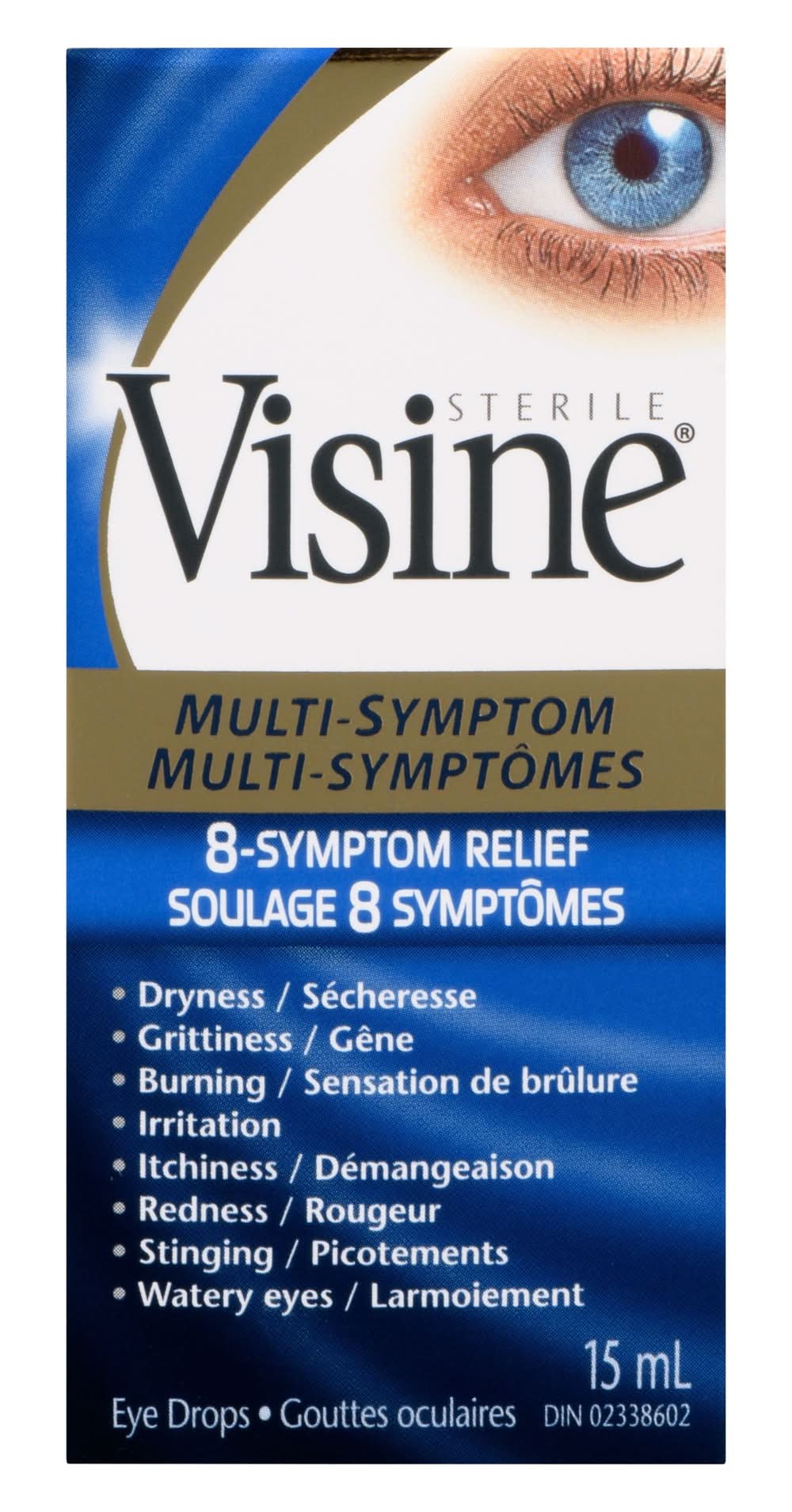 Visine Multi-Symptom Drops For Irritated Eyes (15 ml)