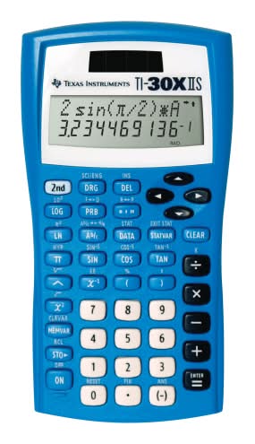 Texas Instruments® TI-30X IIS Solar Scientific Calculator, Blue