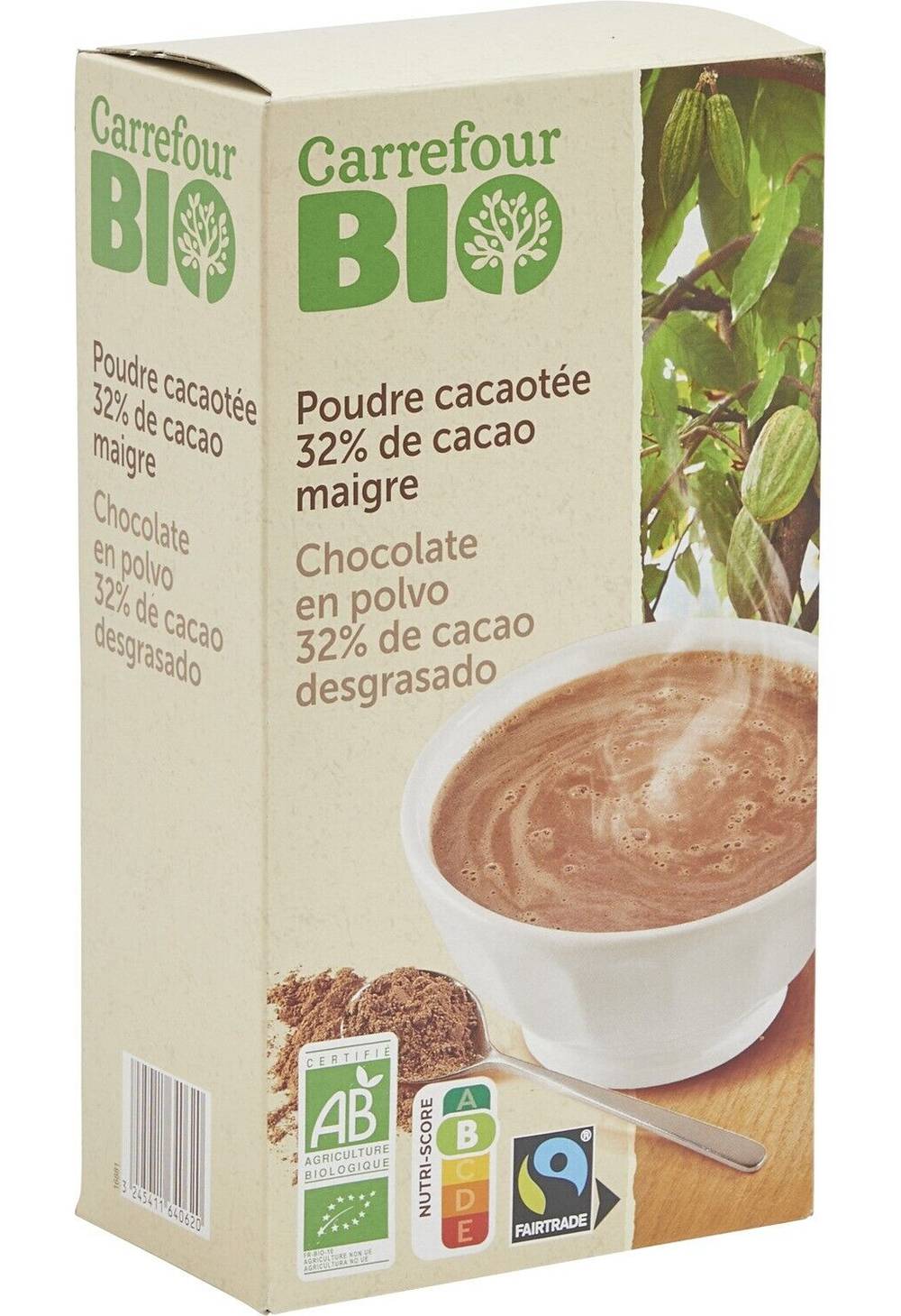 Carrefour Bio - Cacao en poudre maigre (500g)