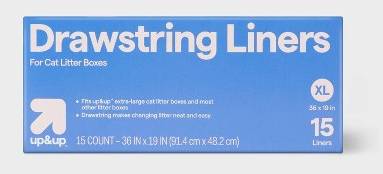 up&up Liners Cat Litter, 36 In x 19 In (15 ct)