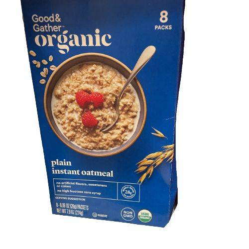 Good & Gather Organic Plain Instant Oatmeal (0.98 oz, 8 ct)