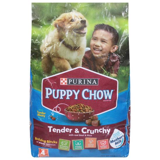 Puppy Chow Tender & Crunchy With Real Beef & Rice Puppy Food