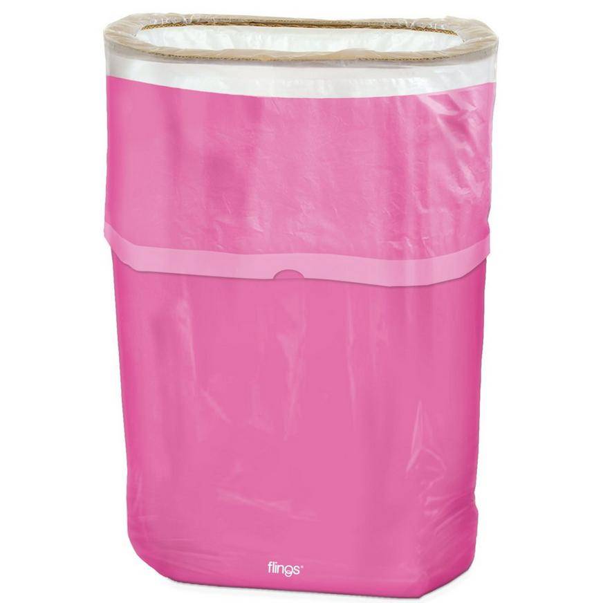 Party City Bright Pop Up Trash Bin, Pink