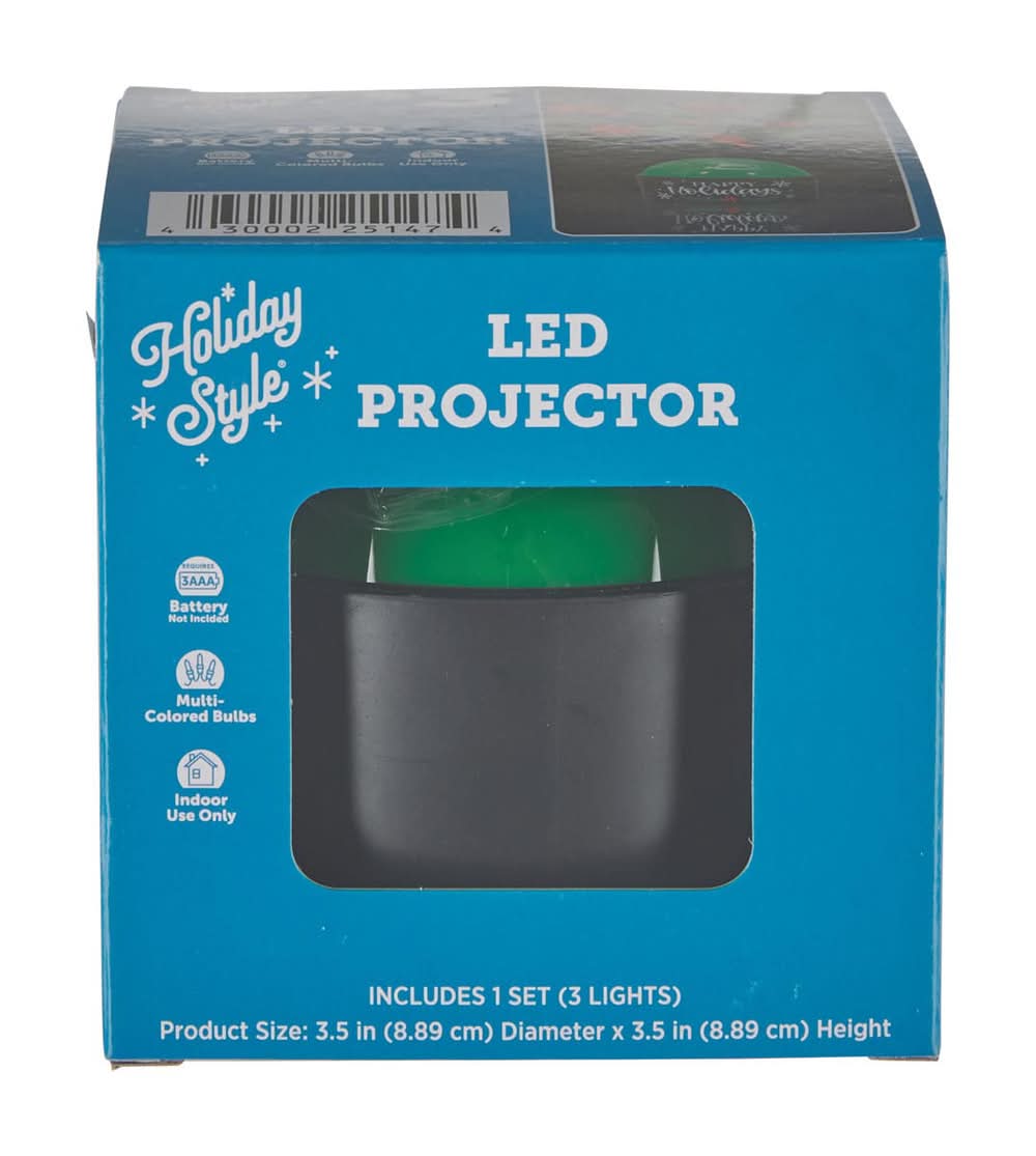 Holiday Style Led Projector, 3.5x3.5 in, Assorted