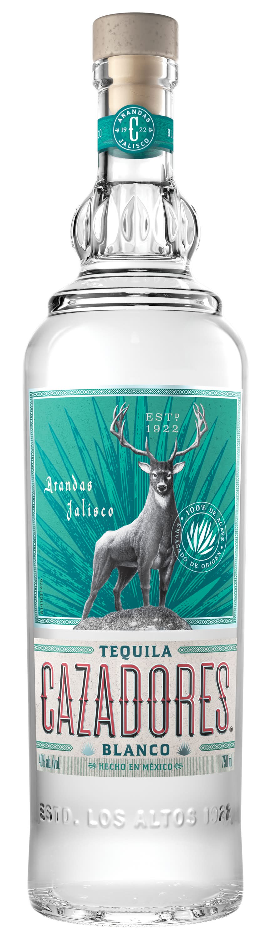 Cazadores 100% De Agave Blanco Tequila (750 ml)