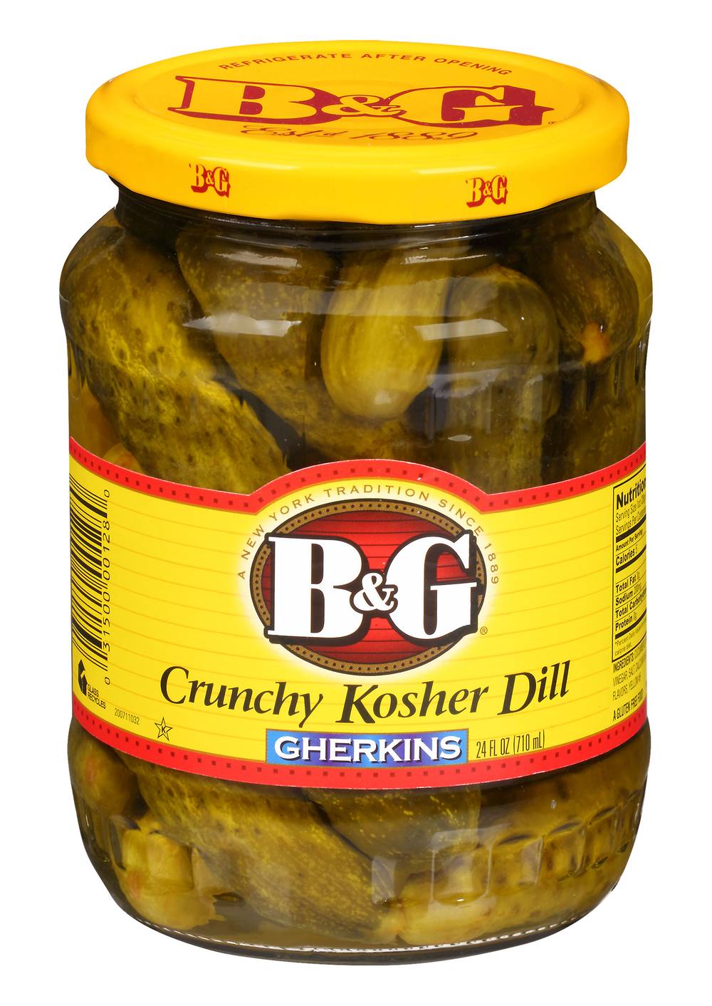 B&G Crunchy Kosher Dill Gherkins (24 fl oz)