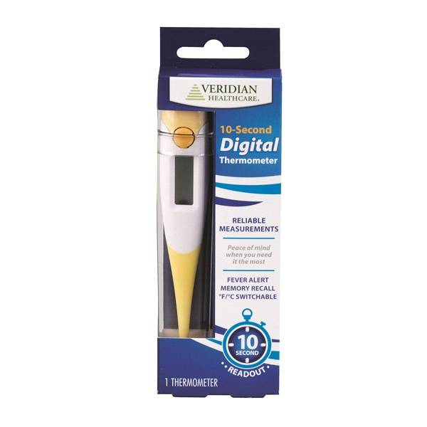 Veridian Healthcare 10 Second Flexible Tip Digital Thermometer