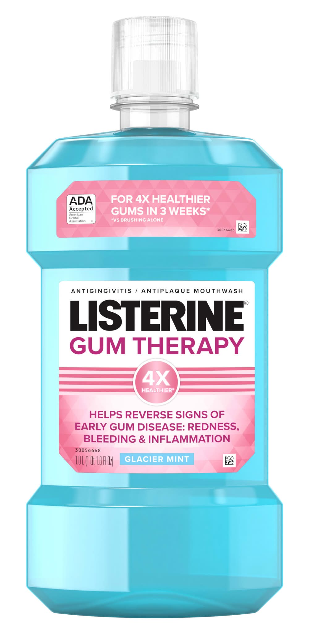 Listerine Gum Therapy Antiplaque & Gingivitis Antiseptic Mouthwash, Glacier Mint (1 L)