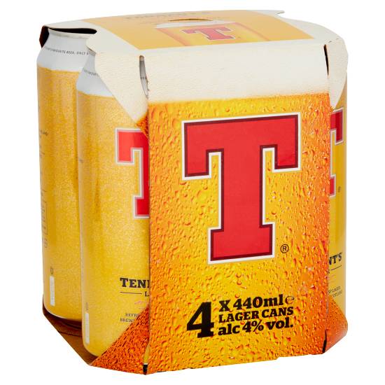 Tennent's Lager Beer (4 x 440ml)