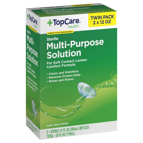 TopCare Sterile Multi-Purpose Solution For Soft Contact Lenses Twin Pk 2-12 fl oz