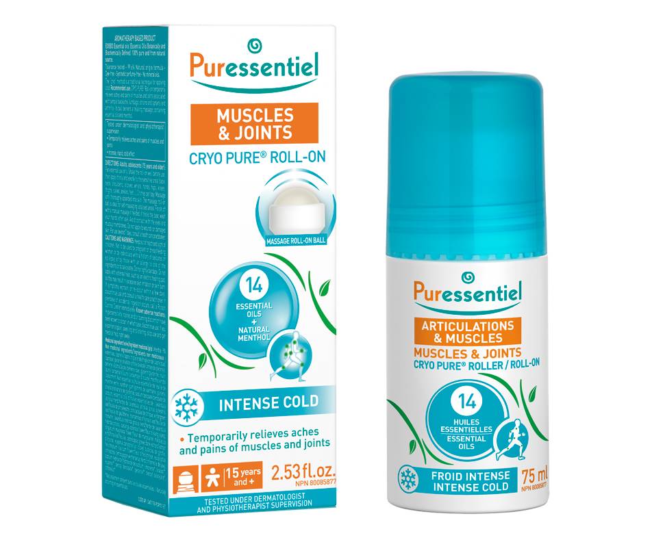 Puressentiel Cryo Pure Roll-On With 14 Essential Oils, Intense Cold (75 g)