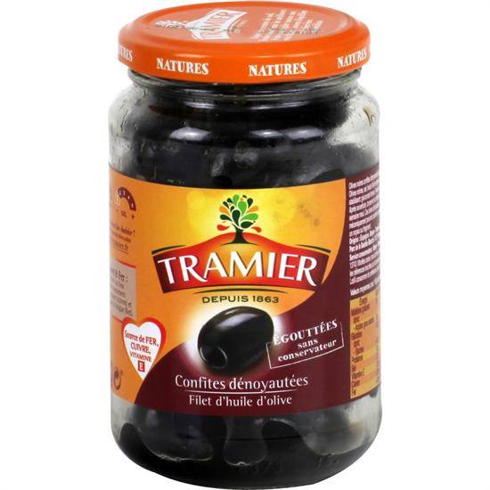 Olives noires confites dénoyautées TRAMIER - le bocal de 150 g
