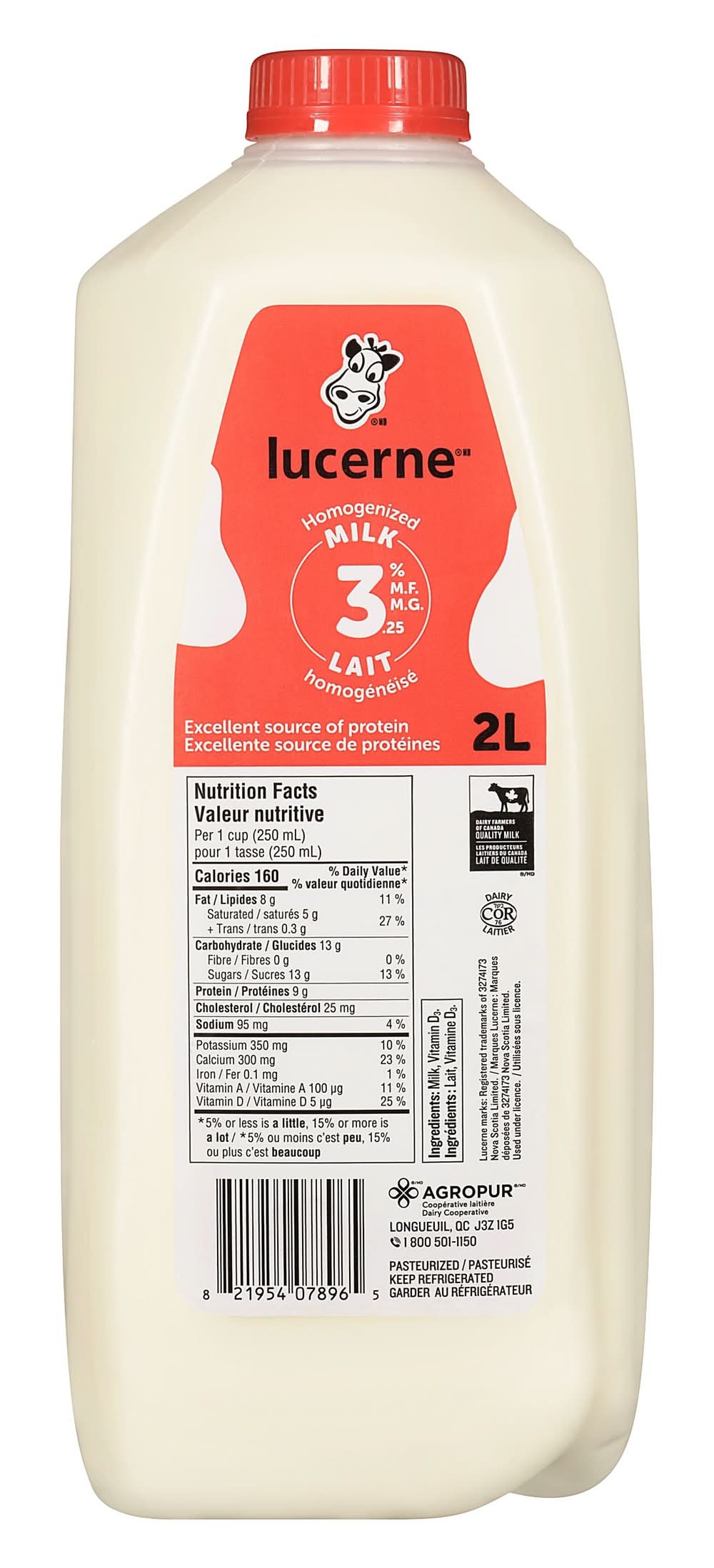 Lucerne 3.25% M.f Homogenized Milk (2 L)
