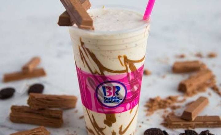 Pralines and Cream Ultimate Shake (Vanilla ice cream with praline-coated pecan pieces and a caramel ribbon)