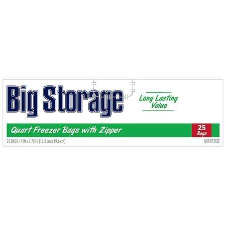 Big Brand Freezer Bags Quart - 25.0 ea