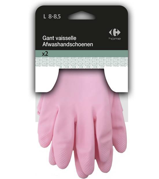 Carrefour Home - Gant vaisselle, L, rose (2)