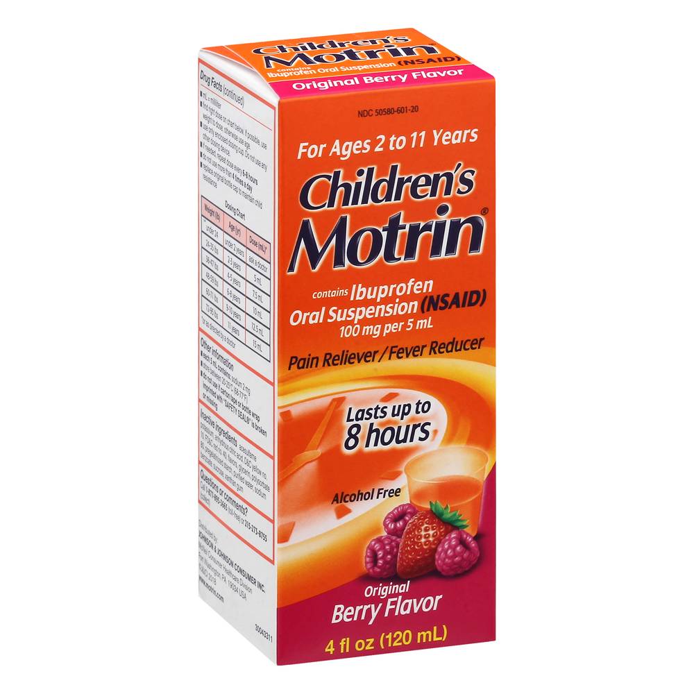 Children's Motrin Original Berry Flavor Pain Reliever Fever Reducer