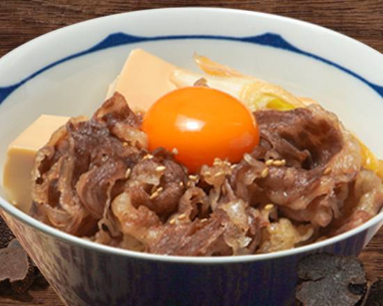 トリュフ香る和牛すき焼き丼（大） Truffle-scented Wagyu Beef Sukiyaki Bowl (large)
