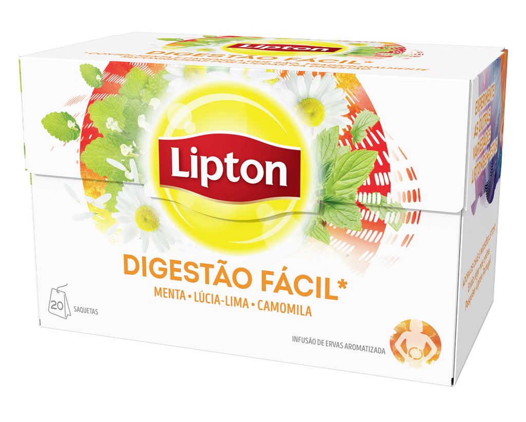 Lipton - 20 saquetas chá digestão fácil, embalagem de 30g