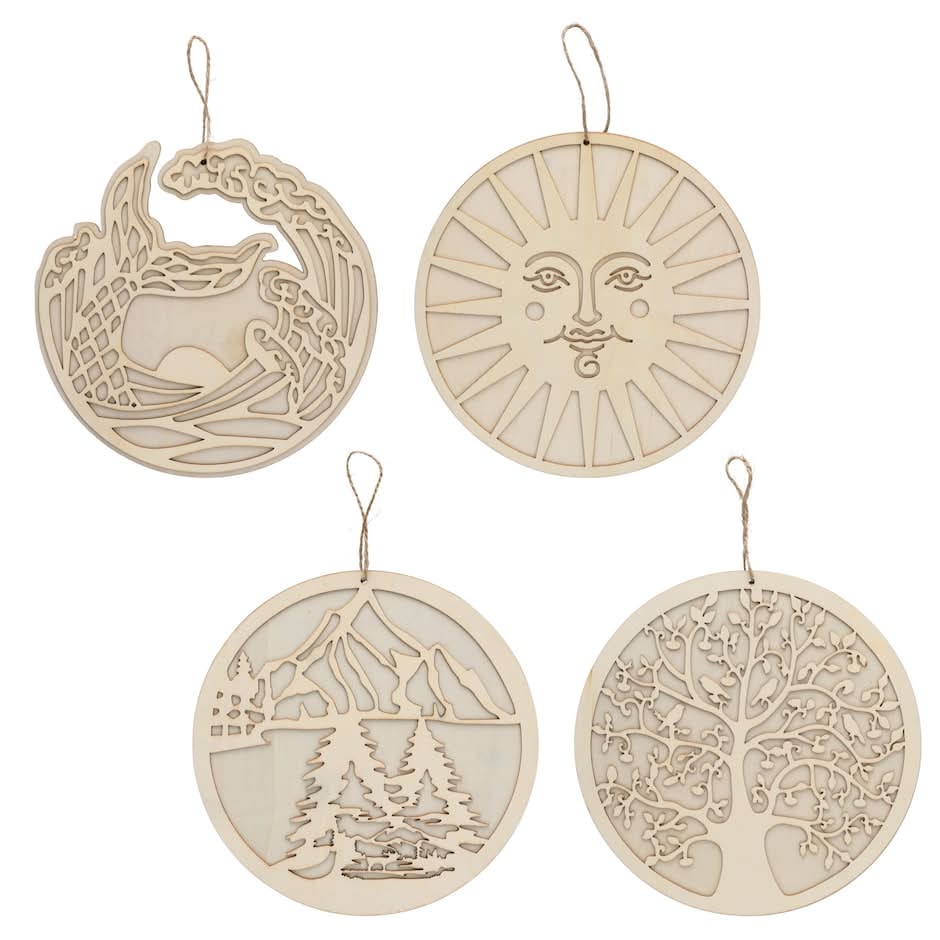 Crafters Square Hanging Layered Wood Décor, 8.6 in.