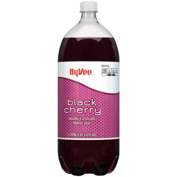 Hy-Vee Soda, Black Cherry (2 L)