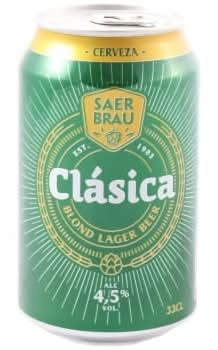 Cerveza Saer Brau Clásica lata 33 cl.