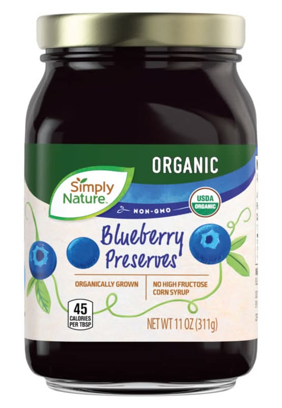 Simply Nature Organic Fruit Preserves, Blueberry (11 oz)